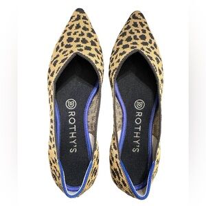 ROTHY’S The Point leopard flats. Size 7.5